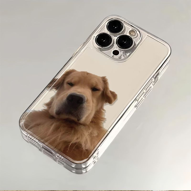 Phone Cases Quirky - Funny Golden Retriever Clear Phone Case