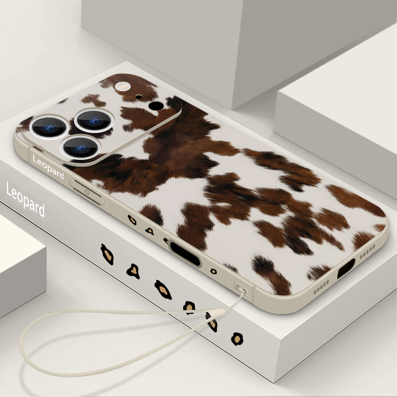 Phone Cases With Straps - Leopard Print TPU Phone Case For