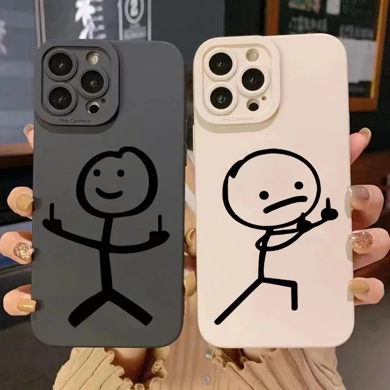 Phone Cases Xr - Cute Cartoon Matchman Matte Silicone Phone