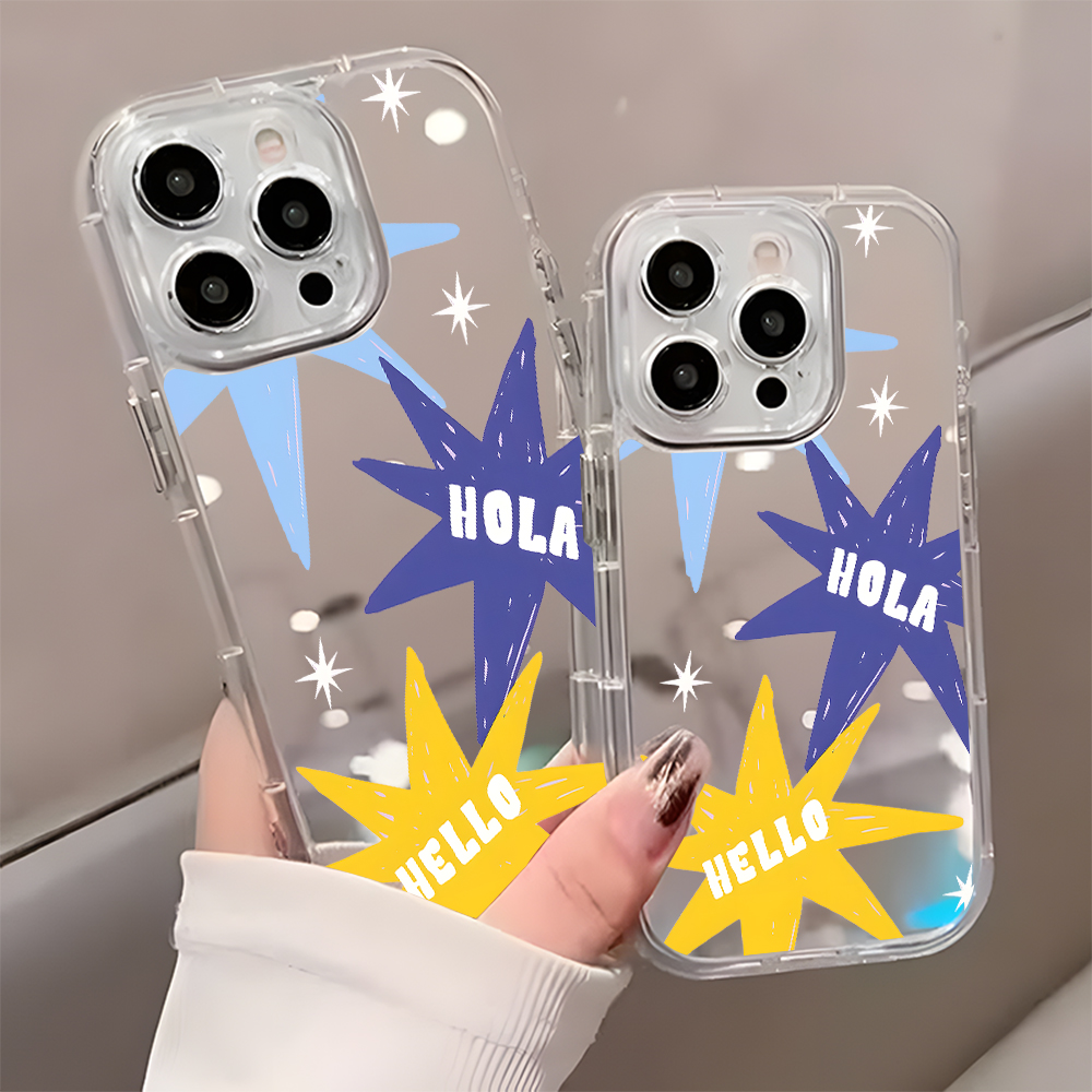 Phone Cases Yellow - Doodle Yellow Blue Star Hello Phone
