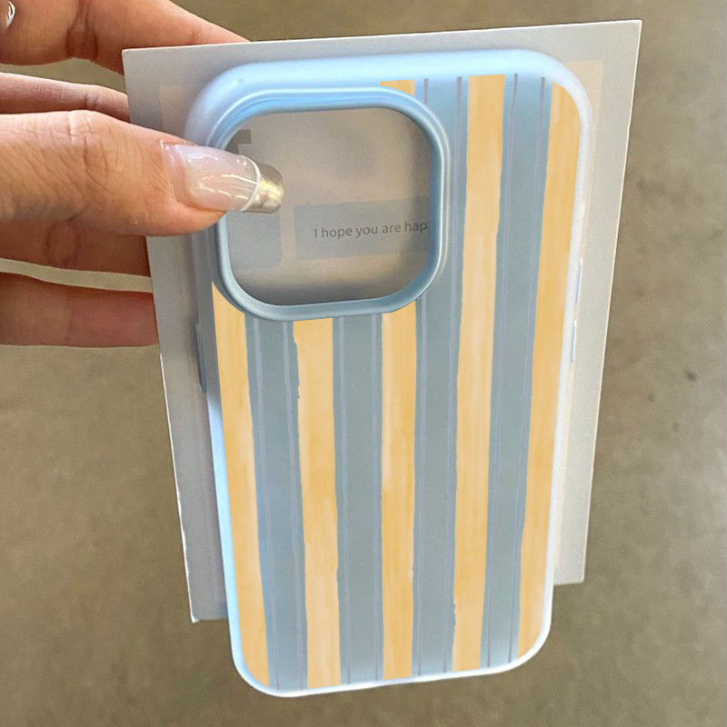 Phone Cases Yellow - Stylish Yellow Striped Phone Case For