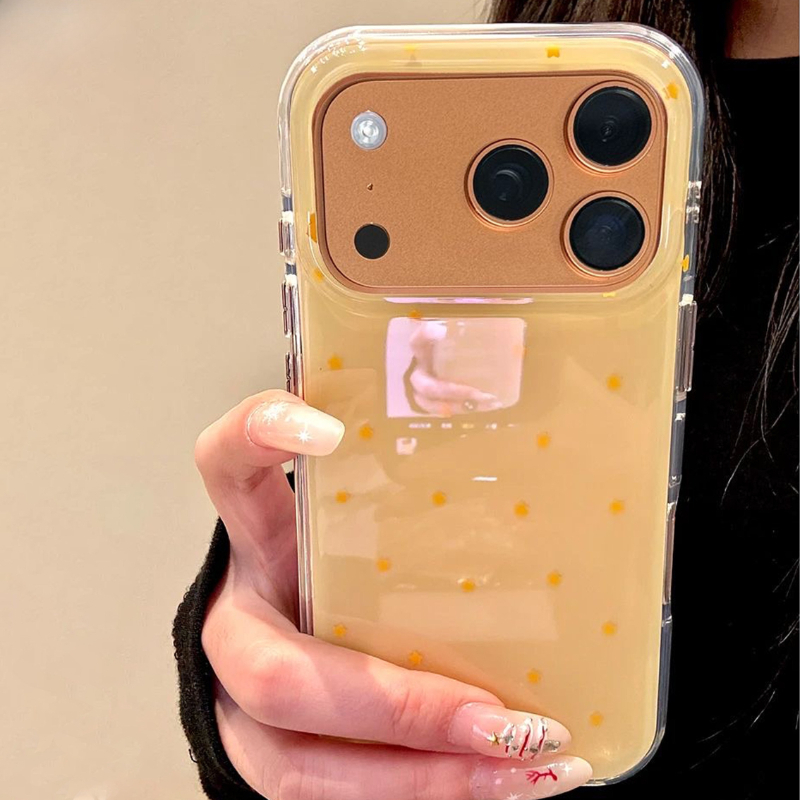 Phone Cases Yellow - Fashion Yellow Star Pattern Phone Case