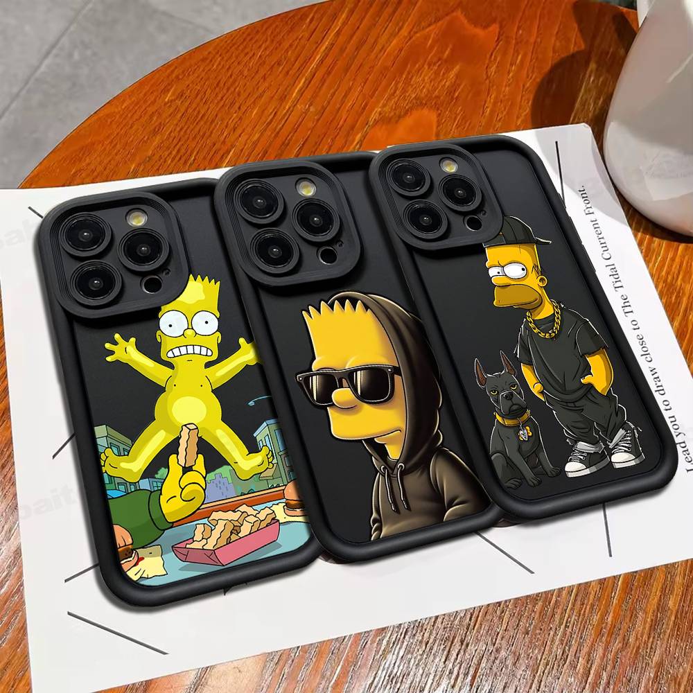 Phone Cases Quirky - Funny Cartoon S-Simpsons Phone Case Silicone