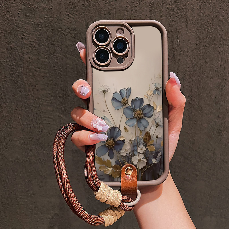 Blue Flower Lanyard Strap Rope - đánh giá và giá Phone Cases With Straps