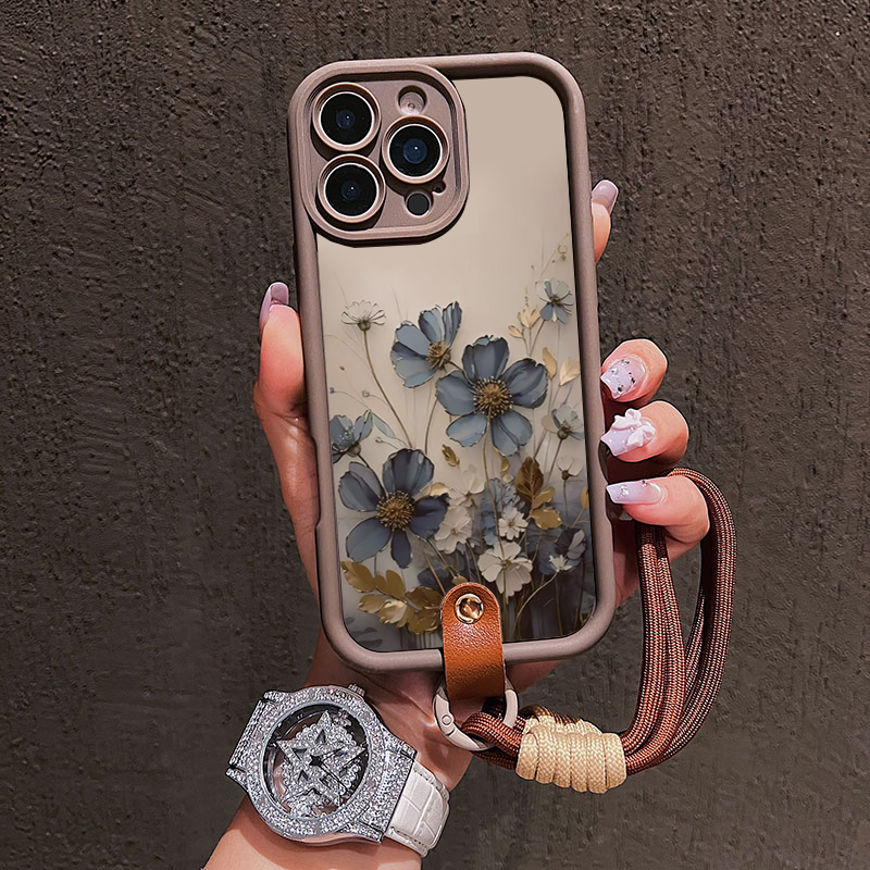 Blue Flower Lanyard Strap Rope - đánh giá và giá Phone Cases With Straps