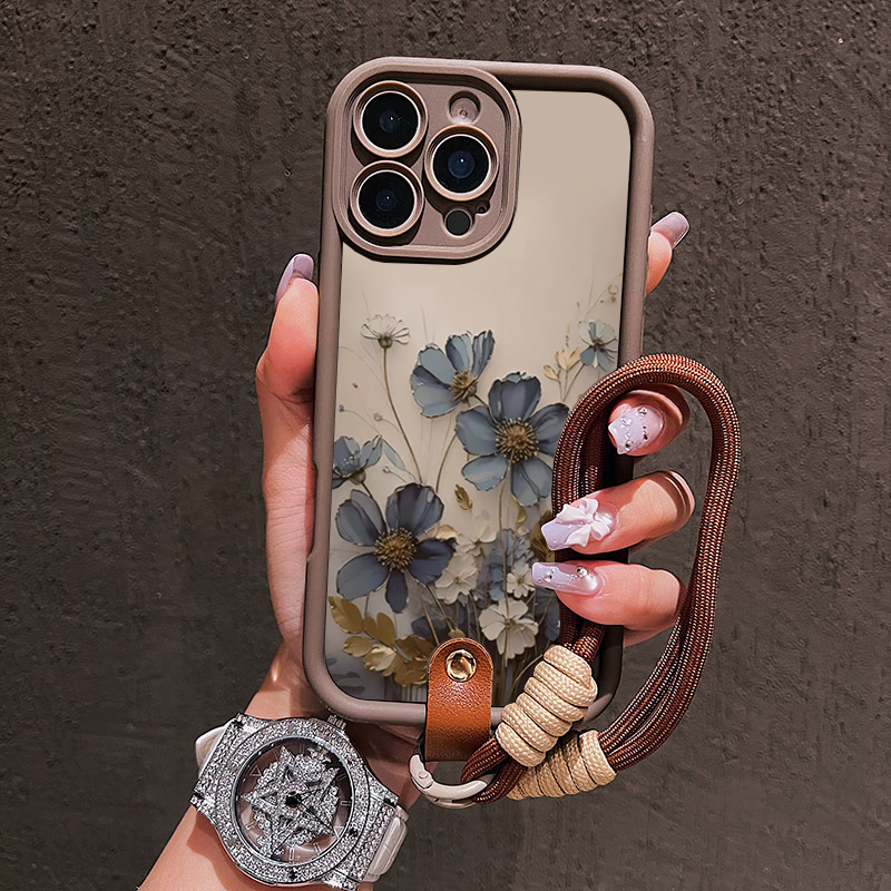 Blue Flower Lanyard Strap Rope - đánh giá và giá Phone Cases With Straps