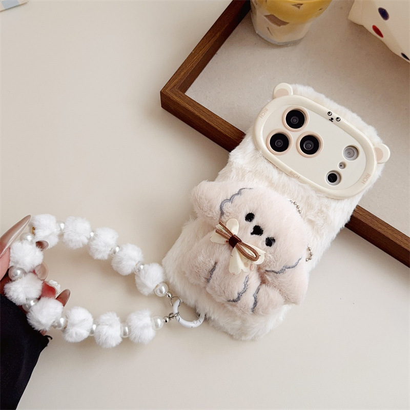 3D Cartoon Bowknot Puppy Warm  - đánh giá và giá Phone Cases Iphone 17