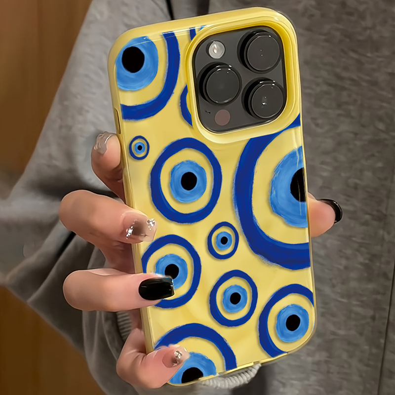 Retro Blue Eye Design TPU Phon - đánh giá và giá Phone Cases Yellow