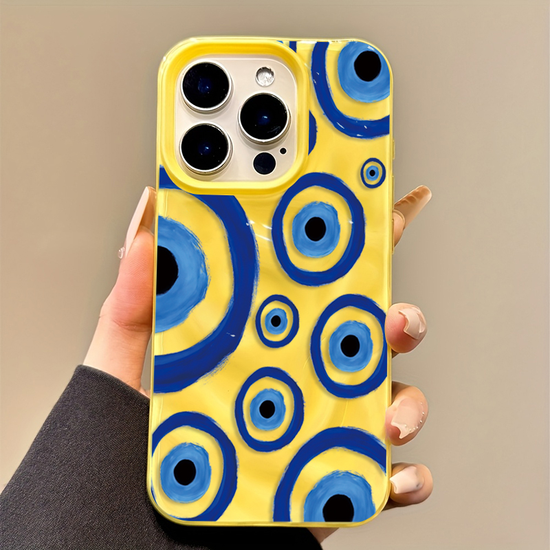 Retro Blue Eye Design TPU Phon - đánh giá và giá Phone Cases Yellow