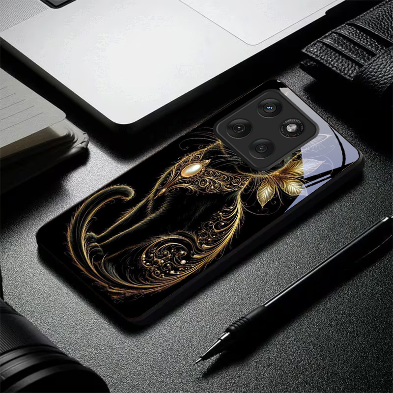 Mystic Golden Pearl Cat Black  - đánh giá và giá Phone Cases For Motorola