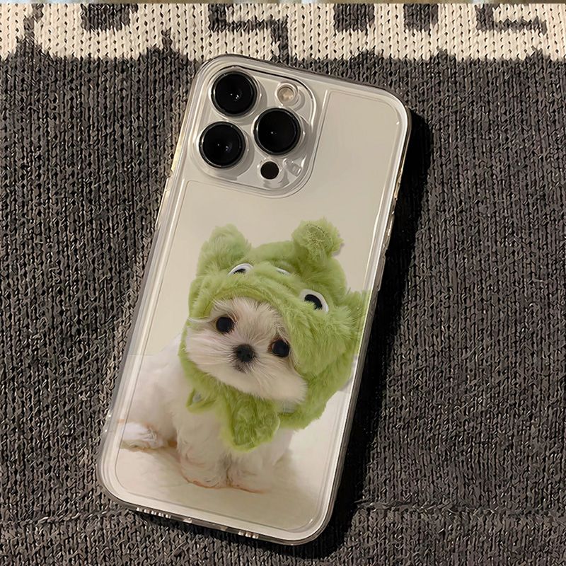 Funny Green Headgear Puppy Dog - đánh giá và giá Phone Cases Quirky