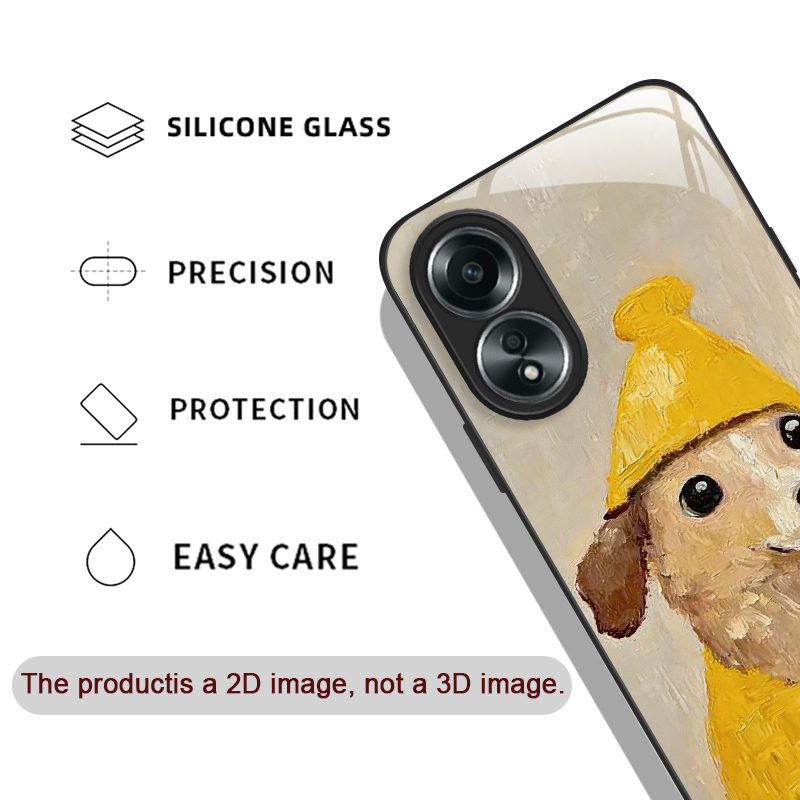 Oil Painting Yellow Dog Black  - đánh giá và giá Phone Cases Yellow