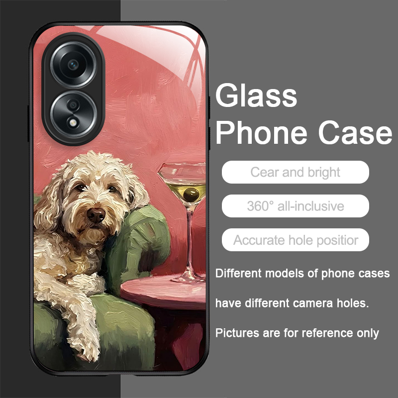 Oil Painting Yellow Dog Black  - đánh giá và giá Phone Cases Yellow