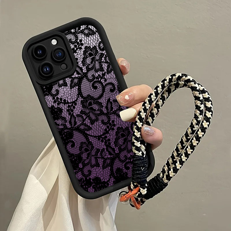 Black Purple Lace Hang Strap P - đánh giá và giá Phone Cases With Straps
