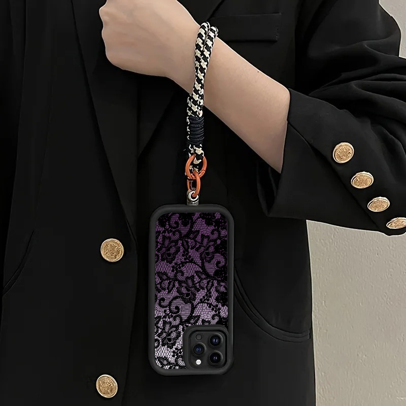 Black Purple Lace Hang Strap P - đánh giá và giá Phone Cases With Straps