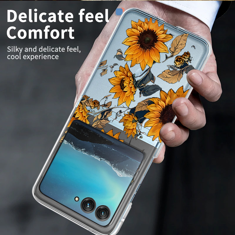 Sunflowers Pattern Clear Phone - đánh giá và giá Phone Cases For Motorola