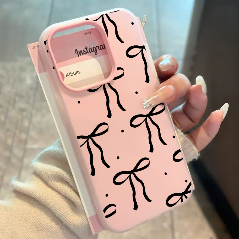 INS Big Black Bow Pattern SIli - đánh giá và giá Phone Cases Xiaomi 15T