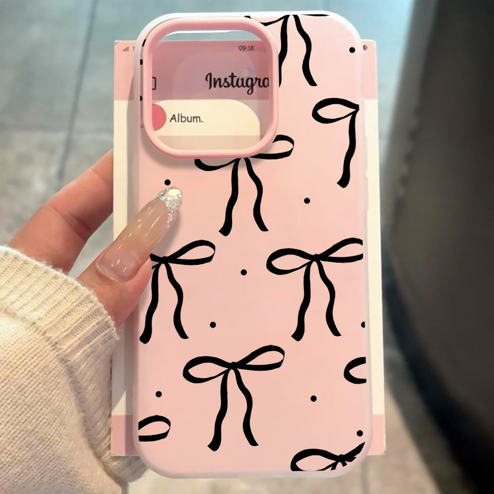 INS Big Black Bow Pattern SIli - đánh giá và giá Phone Cases Xiaomi 15T