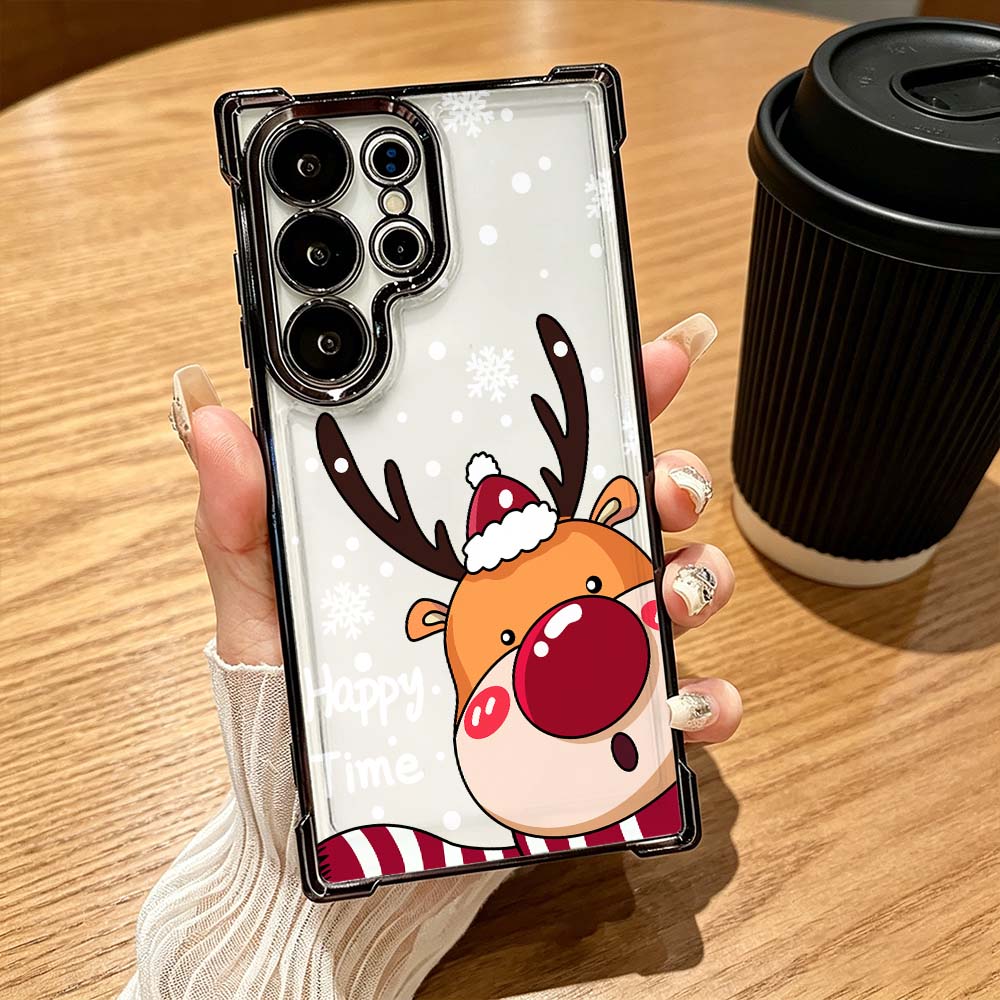 Cartoon Red Nose Deer Anti-Dro - đánh giá và giá Phone Cases Red Deer