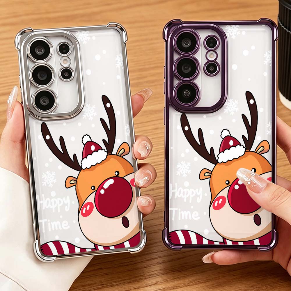 Cartoon Red Nose Deer Anti-Dro - đánh giá và giá Phone Cases Red Deer