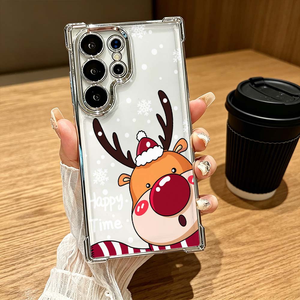 Cartoon Red Nose Deer Anti-Dro - đánh giá và giá Phone Cases Red Deer