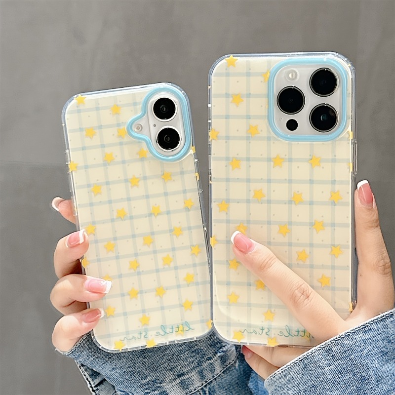 Yellow Star Checkered Pattern  - đánh giá và giá Phone Cases Yellow