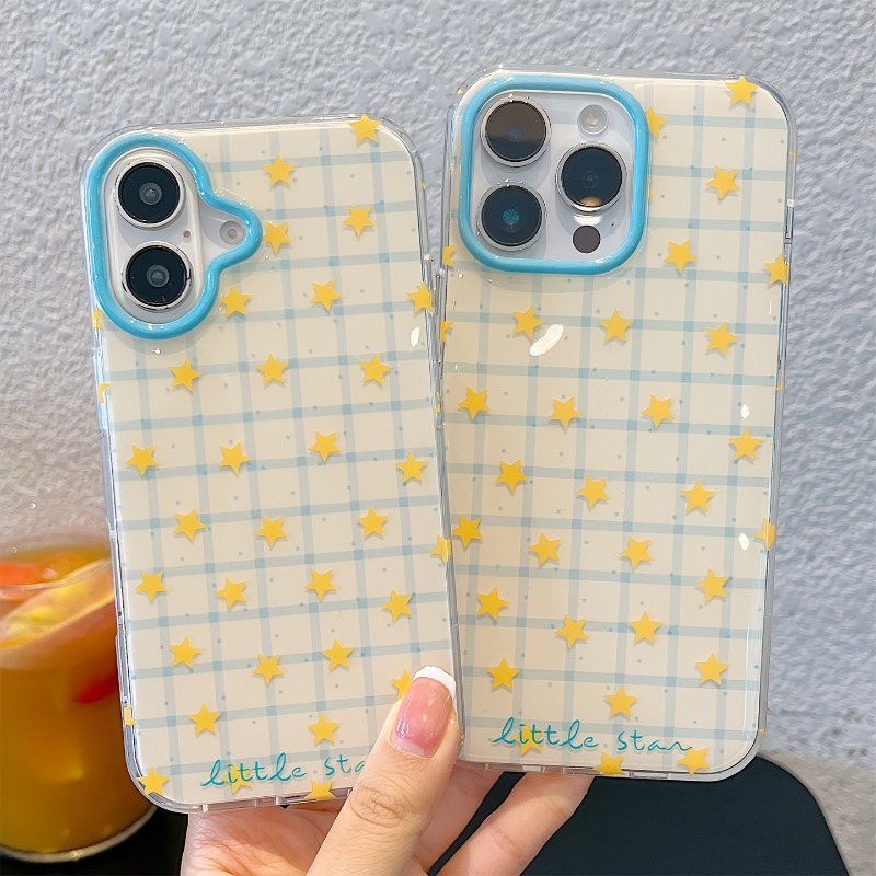 Yellow Star Checkered Pattern  - đánh giá và giá Phone Cases Yellow