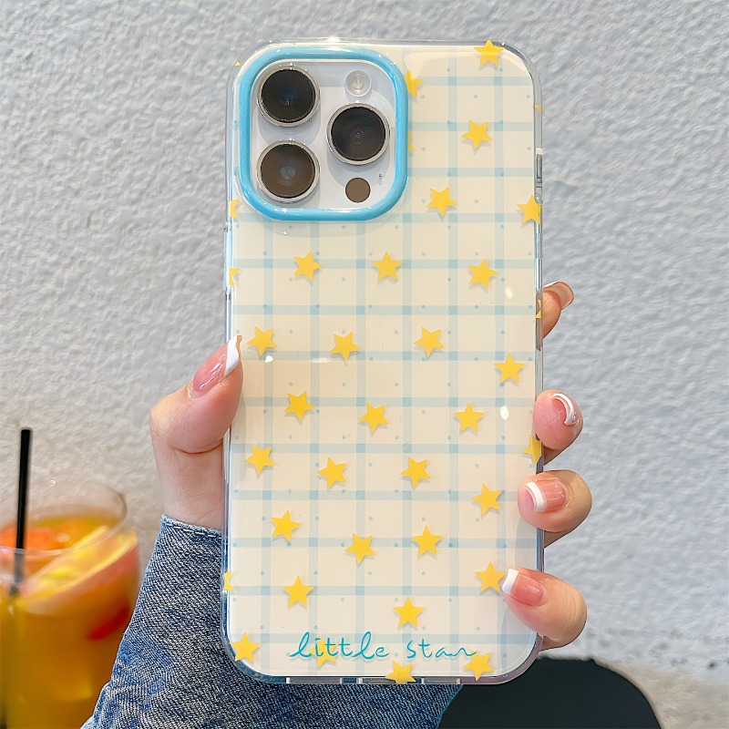 Yellow Star Checkered Pattern  - đánh giá và giá Phone Cases Yellow