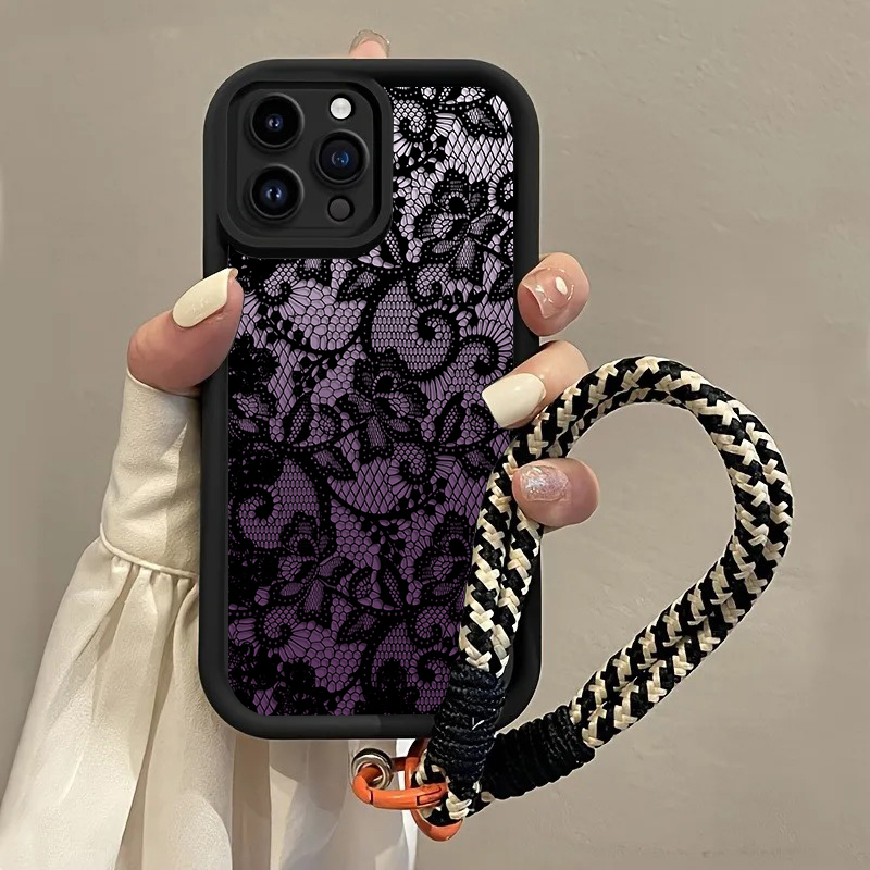 Black Purple Lace Hang Strap P - đánh giá và giá Phone Cases With Straps