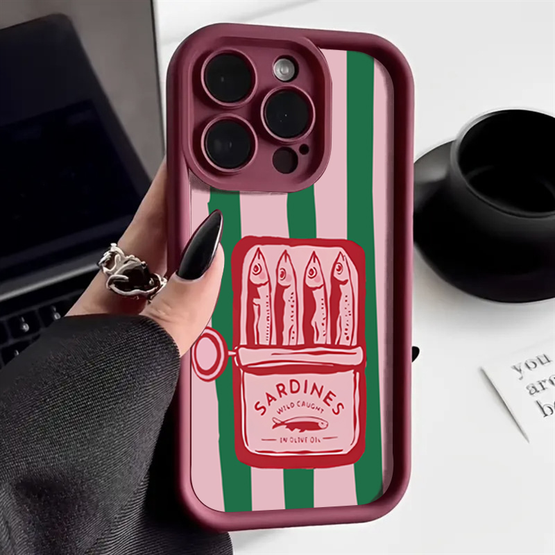 Funny Sardine Can Retro Stripe - đánh giá và giá Phone Cases Quirky