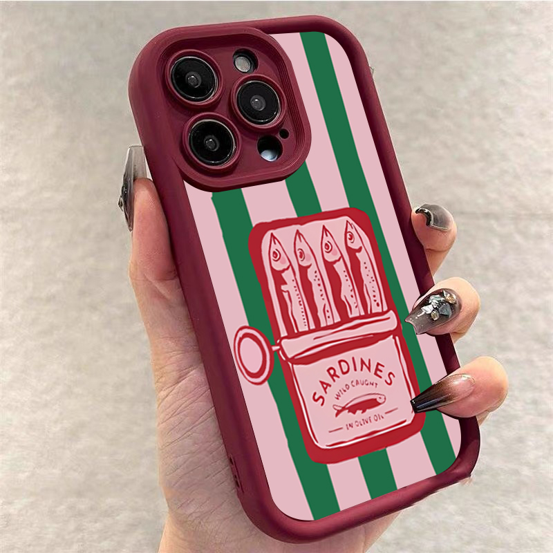 Funny Sardine Can Retro Stripe - đánh giá và giá Phone Cases Quirky