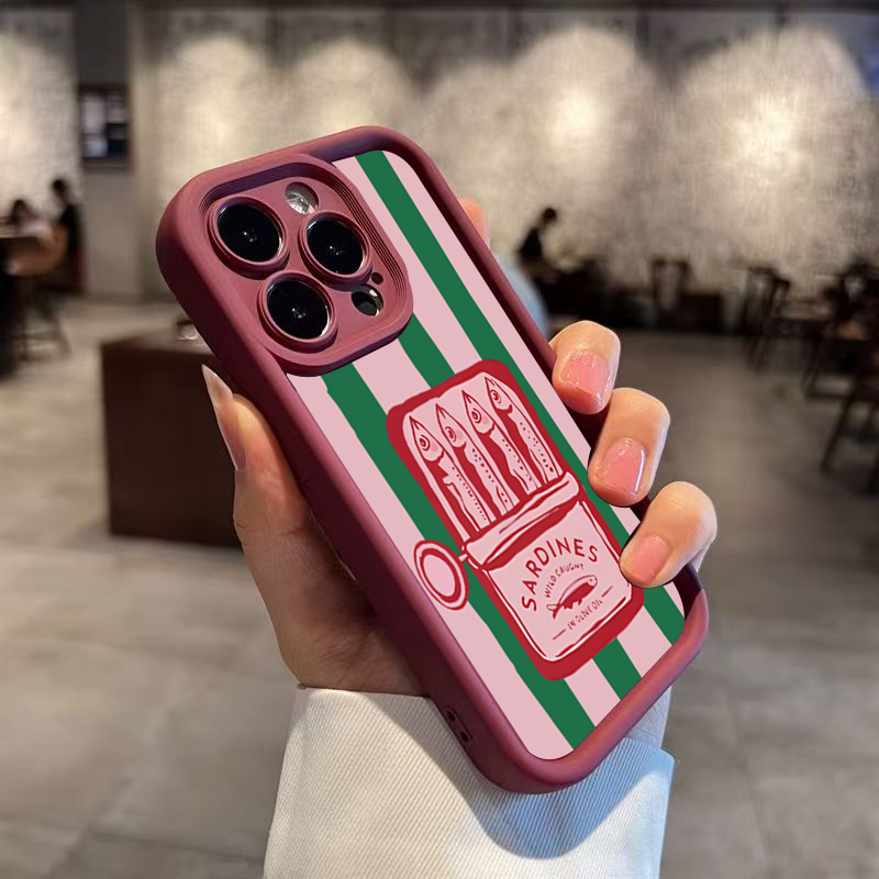 Funny Sardine Can Retro Stripe - đánh giá và giá Phone Cases Quirky