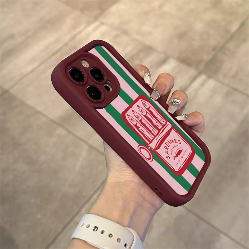 Funny Sardine Can Retro Stripe - đánh giá và giá Phone Cases Quirky