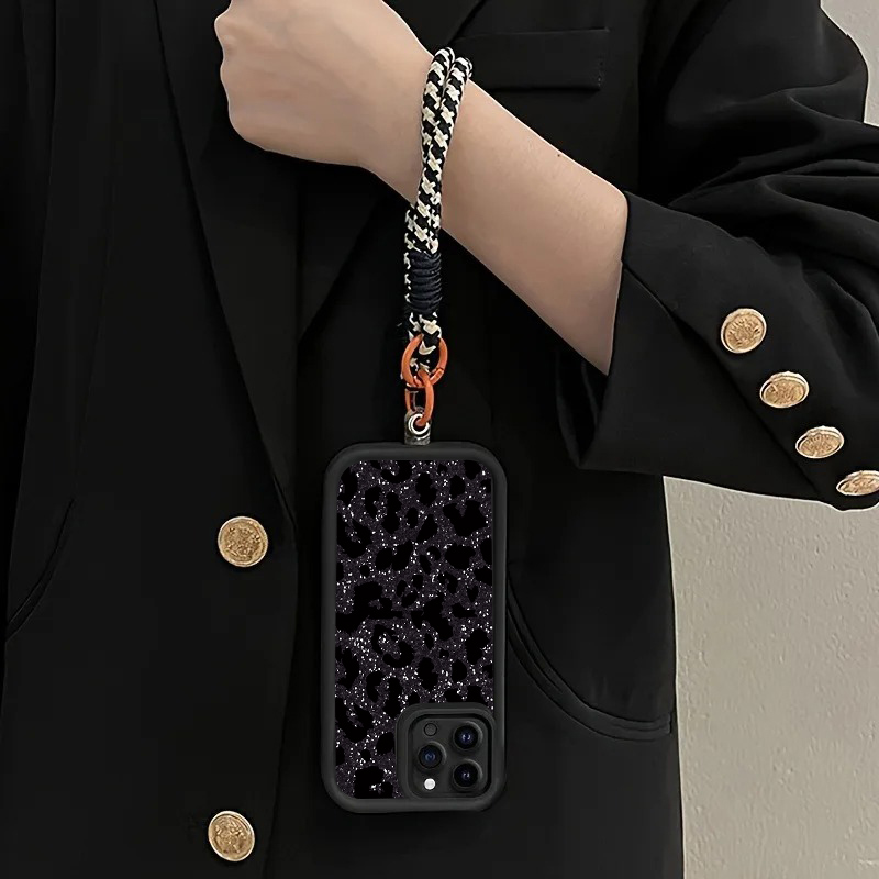Black Spotted Leopard Hang Str - đánh giá và giá Phone Cases With Straps
