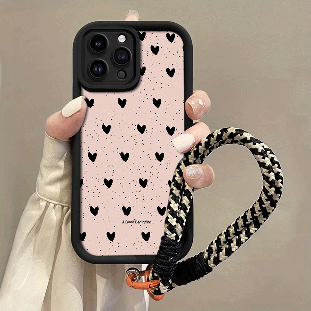 Ink Splattered Black Heart Han - đánh giá và giá Phone Cases With Straps