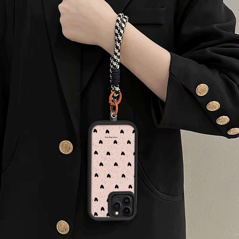 Ink Splattered Black Heart Han - đánh giá và giá Phone Cases With Straps