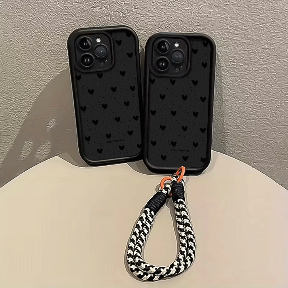 Ink Splattered Black Heart Han - đánh giá và giá Phone Cases With Straps